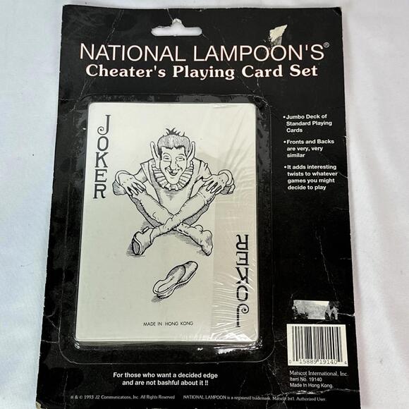 National Lampoons Cheaters Playing Card Set 1993 Jumbo Deck Extremely Rare NEW - Picture 15 of 15